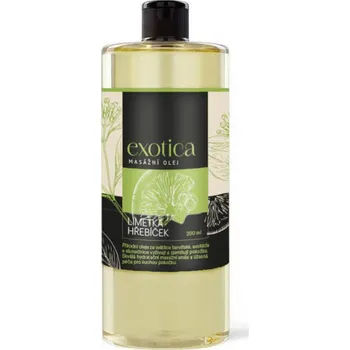 Masážní přípravek Eureko Masážní olej EXOTICA Limetka, hřebíček, 200 ml