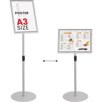 Kancelář Allboards Informační reklamní stojan A3 OWZ se stříbrným hliníkovým rámem, OWZ_MENU_03