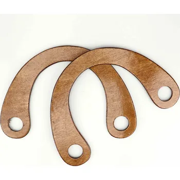 Kabelka Pro Háčkování Ucha na tašky dřevěná světle hnědé