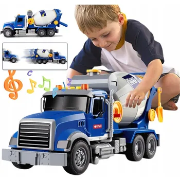 autíčko Míchačka na beton HRAČKA INTERAKTIVNÍ SE SVĚTLY A ZVUKEM, S KLIKOU PRO CHLAPCE