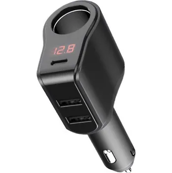 Autolékárnička TKN Connect LAD000317 Nabíječka do auta USB Typ-C + 2 x USB + zásuvka pro zapalovač cigaret - eXtremestyle® - 45 W - CC45CUUL