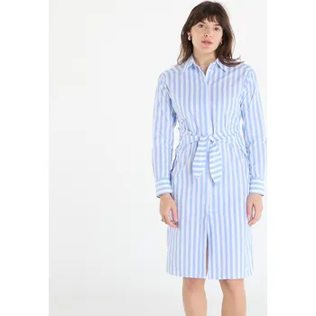 Dámské šaty Šaty Calvin Klein Jeans Yarndye Cotton Poplin Shirtdress Blue Descent Two Color Wide Stripe XS