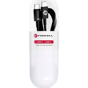 Datový kabel Kabel Forcell USB typ C – USB typ C 1 m černý