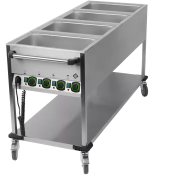 BMPK 4120 - Vodní lázeň pojízdná el. GN 4-1/1 ovl.na kratší str. s deskou