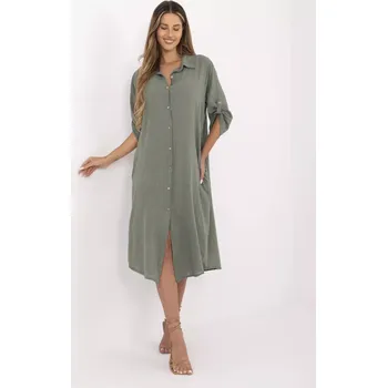 Dámské šaty TW SK BI 24135.81 khaki šaty jedna velikost