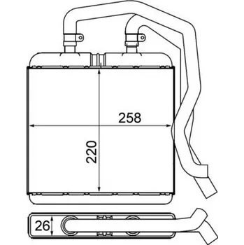 Výměník tepla Výměník tepla, vnitřní vytápění MAHLE AH 12 000S