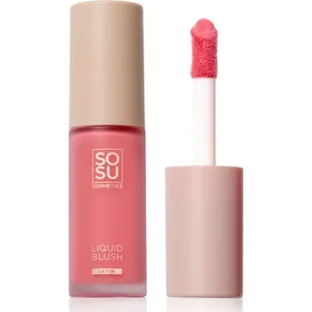 SOSU Cosmetics Liquid Blush Satin tekutá tvářenka odstín Pink Pop 9 ml