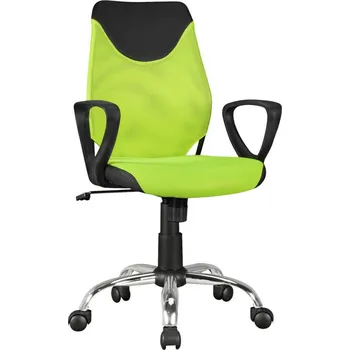 MID.YOU OTOČNÁ ŽIDLE PRO MLÁDEŽ, vzhled kůže, síť, limetková - 000850032302