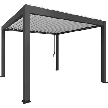 Pergola Biohort hliníková Pergola 3,5x3,5 , tmavě šedá metalíza / Bílá (Originální pergola v kvalitě od Biohort)