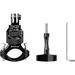 Hliníkový 360° držák na řídítka PULUZ pro sportovní kamery – černý