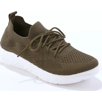 Dámské tenisky Tenisky ze síťoviny, s tkaničkami khaki 36