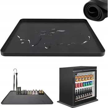 Obraz Ochranná podložka silikonová 60x60 cm černá skládací pod lednici