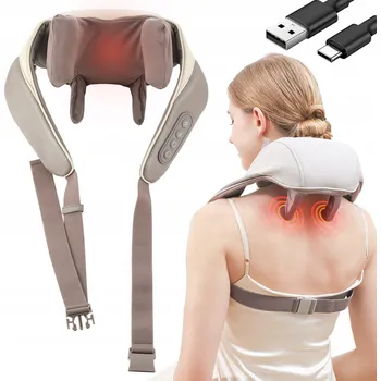 Masážní přístroj MASÁŽNÍ PŘÍSTROJ NA KRK, RAMENA, ZÁDA - MASÁŽNÍ PÁS S NAHŘÍVÁNÍM - SHIATSU MASÁŽ PRO