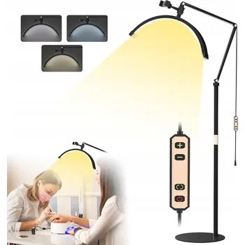 Stojací lampa Podlahová kosmetická lampa Bedee LED BEAUTY LIGHT ALUMINIOWA 20 W černá