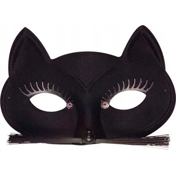 Karnevalová maska Maska KOTA KOČKY KOČKA černá S knírkem karneval
