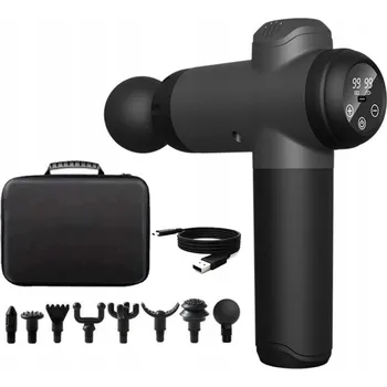 Masážní přístroj Masážní pistole 8v1 Massage Gun Masážní Přístroj na záda, tělo a chodidla, 99 úrovní