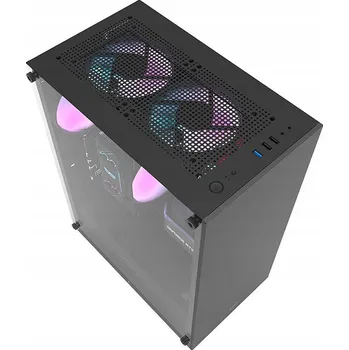 PC skříň Černá Počítačová Skříň DarkFlash DK100 black Midi Tower, černá