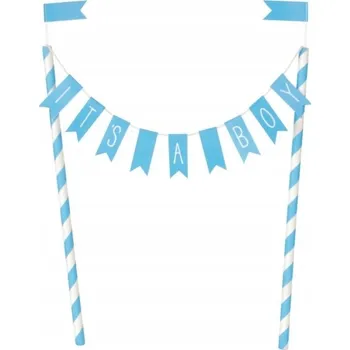 Jedlá dekorace na dort Zápich do dortu - It´s a boy!