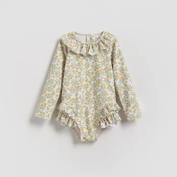 Reserved - Plavky s&nbsp;dlouhými rukávy - krémová - 103IQ-01X - 103IQ-01X-U62