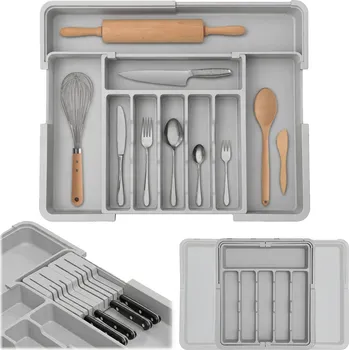 Příborník do zásuvky VELKÁ ORGANIZÉR DO ZÁSUVKY, ROZKLÁDACÍ ORGANIZÉR NASTAVITELNÝ NA PŘÍBORY WELLHAUS