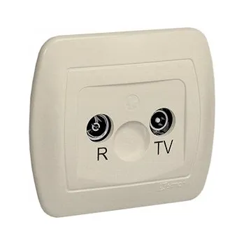 Elektrická zásuvka Anténní zásuvka nástěnná Simon béžová