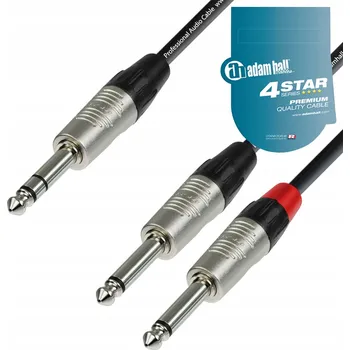 Audio kabel Kabel jack 6,3 mm - jack 6,3 mm Adam Hall K4YVPP0300 3 m