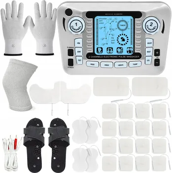 Masážní přístroj ELEKTROSTIMULÁTOR SVALŮ TENS EMS MASÁŽNÍ PŘÍSTROJ STIMULACE XXL SADA 23 ELEKTROD