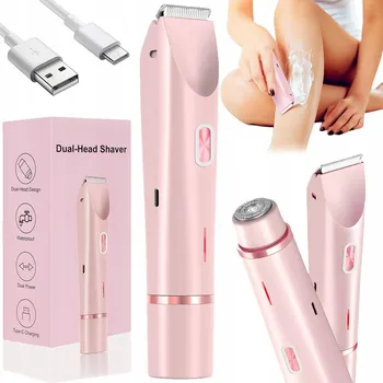 Dámský HOLICÍ STROJEK na tělo, bikiny, nohy a podpaží, dobíjecí, voděodolný, IPX7 2v1