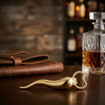 Otvírák BUGATTI C-Hornetto – chromovaný otvírák na láhve zlato