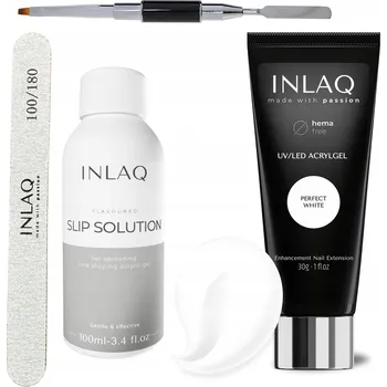 Sada Akrylový Gel na Nehty Stavební Acrylgel 30ml Štěteček Tekutina Pilník