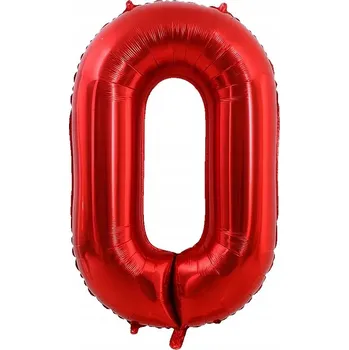 Balónek Fóliový balónek ČÍSLICE 0 Červený 100 cm