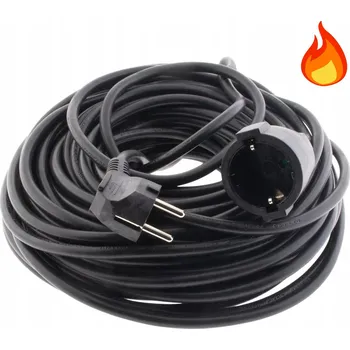 Napájecí kabel Prodlužovací Kabel Zahradní Stavební 230V 20M 3×0.75mm2 Domácí Prodlužovací Kabel