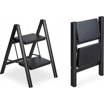 Žebřík Skládací domácí žebřík žebřík 2-stupňový taburet plošina kovový