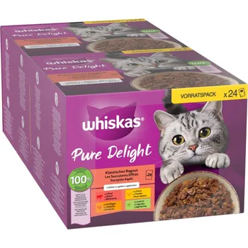 144x85g Whiskas Pure Delight Multipack kapsičky - klasické ragú v želé