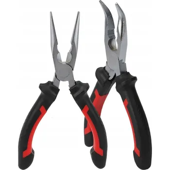 Kleště Kulaté kleště 165 mm Sada kulatých a zahnutých kleští 2 ks