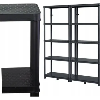 Dílenský regál Dvojitý skladový regál s 5 policemi 1725x1480mm do obchodu nebo skladu