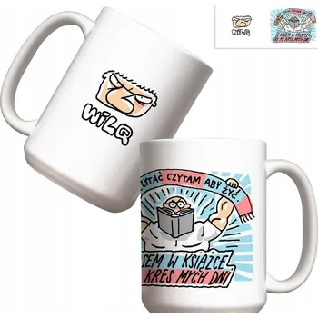 Keramický hrnek Wilq s nosem v knize 440 ml