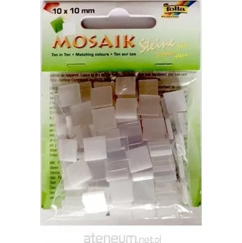 Obraz Mozaika tón v tónu bílá Fólie 10x10 mm, 190 ks