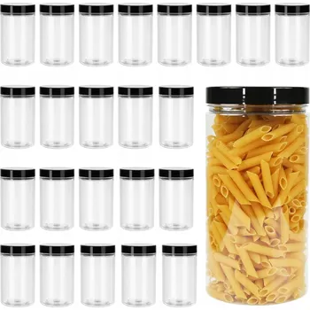 Dóza na potraviny 24x PLASTOVÁ DÓZA UNIVERZÁLNÍ ZAVAŘOVACÍ SKLENICE 1500ml NA POTRAVINY TĚSTOVINY