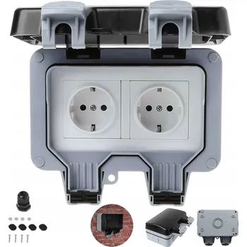 Elektrická zásuvka Bedee Elektrická Zásuvka zásuvka šedá