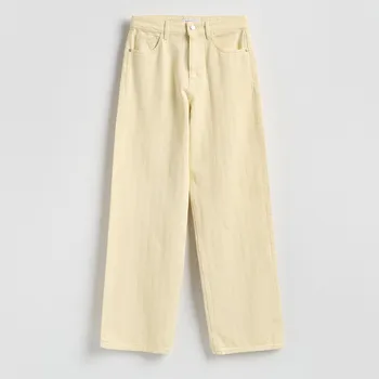 Dámské džíny Reserved - Žebrované džíny wide leg - žlutá - 161IL-11J - 161IL-11J-46