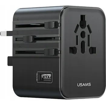 Síťová nabíječka USAMS Travel Adapter CC308 USB-C + USB-A 17W 4v1 US/AU/