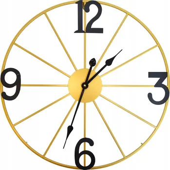 Hodiny Zlaté nástěnné hodiny kulatý kovové 60 cm