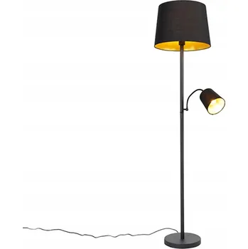 Stojací lampa Chytrá stojací lampa černá se zlatým prvkem, včetně Wi-Fi žárovek A60 a E14 - Retro