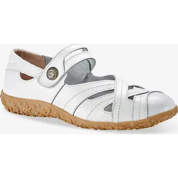 Kožené polobotky bílá 41