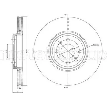 Brzdový kotouč TARCZA HAM.RENAULT SCENIC 03-09