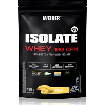Protein Weider Isolate Whey 100 CFM syrovátkový izolát příchuť Banana 420 g