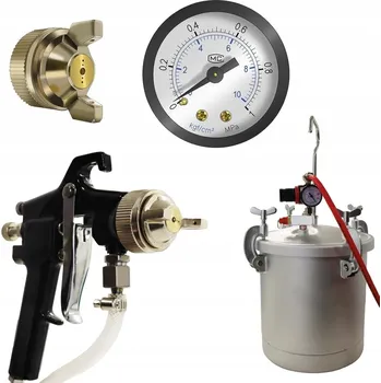 Stříkací pistole Pneumatická stříkací pistole HVLP 600ml tryska 1.4mm pro barvy a laky