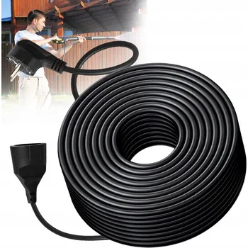 Napájecí kabel PRODLUŽOVACÍ KABEL JEDNOZÁSUVKOVÝ SILNÝ TLUSTÝ ELEKTRICKÝ KABEL 3680W 30M