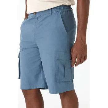 Cargo bermudy s pasem pružným na bocích modrošedá 56